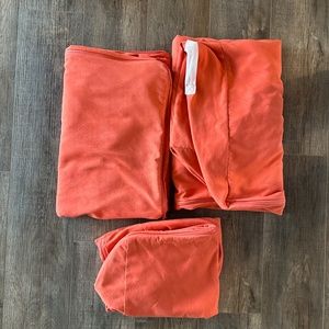 Nugget Couch Cover Set - Starfish / A bright vibrant coral in microsuede